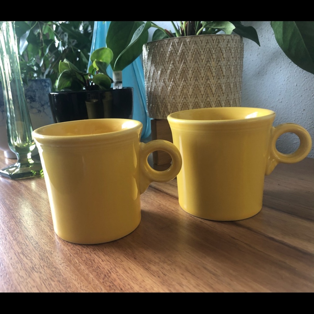 2 Yellow Fiestaware Mugs